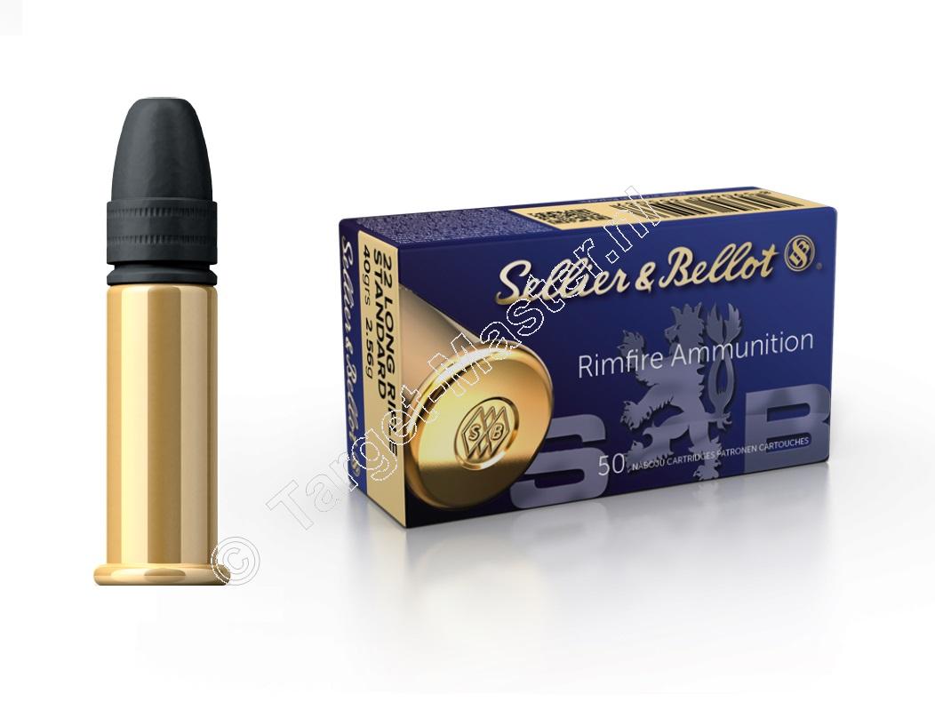 Sellier & Bellot STANDARD Ammunition .22 Long Rifle 40 grain Lead Round Nose box of 500
